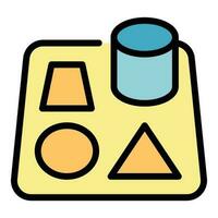 Toy table icon vector flat