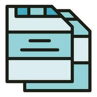 Memory card icon vector flat