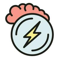 Bolt memory icon vector flat