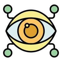 Eye science icon vector flat