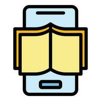 Ebook reader icon vector flat