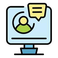 Customer support icon vector flat