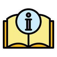 Guide book icon vector flat