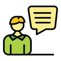 Customer comment icon vector flat