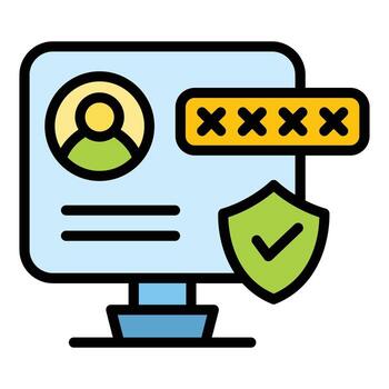 Client privacy icon vector flat