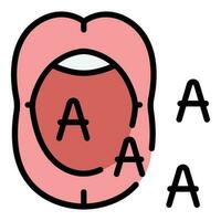 Talking mouth icon vector flat