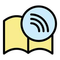 Digital book icon vector flat