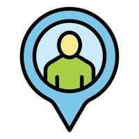Client location icon vector flat
