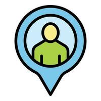 Client location icon vector flat