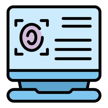 Client identification icon vector flat