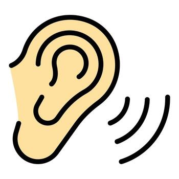 habla terapia icono vector plano