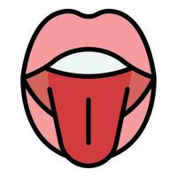 Mouth animation icon vector flat