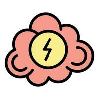 Brainstorming work icon vector flat
