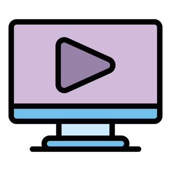 Knowledge online course icon vector flat