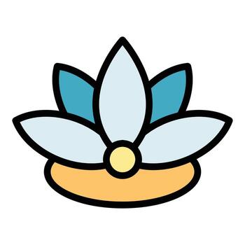 Lotus concentration icon vector flat