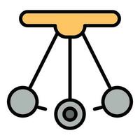 Swinging pendulum icon vector flat