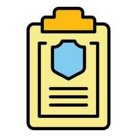 Privacy checklist icon vector flat