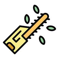 Pruning saw icon vector flat