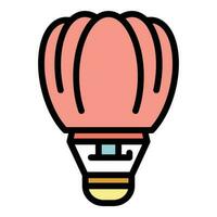 Hot air balloon icon vector flat