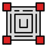 Qr scanning icon vector flat