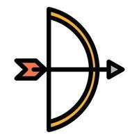 Archer longbow icon vector flat