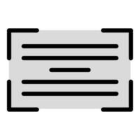 marco código de barras icono vector plano