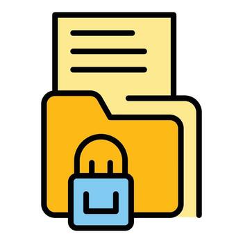 Privacy folder icon vector flat