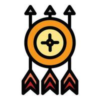 Aim arrow icon vector flat
