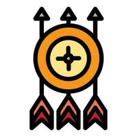 Aim arrow icon vector flat