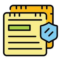 Privacy pages icon vector flat