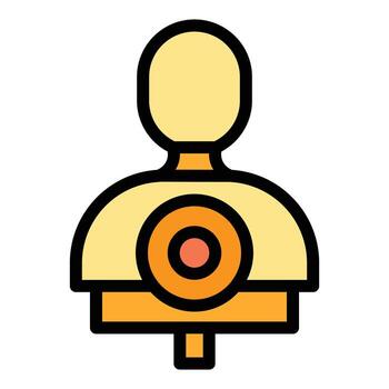 Archery aim icon vector flat