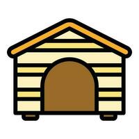 Dog cabin icon vector flat