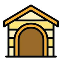 Puppy house icon vector flat