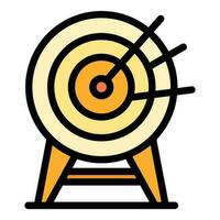 Archery bullseye icon vector flat