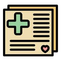 Medical card icon vector flat