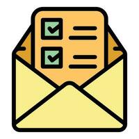 Voting checklist icon vector flat