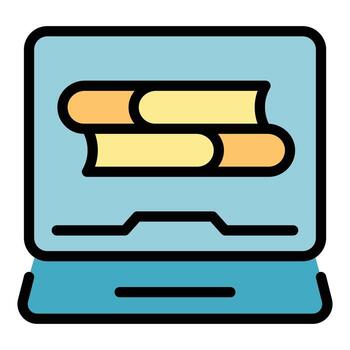 Distance learning icon vector flat