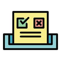 Voting choice icon vector flat