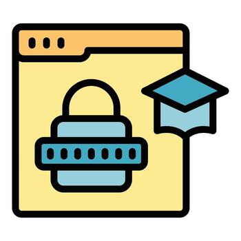 Learning platform icon vector flat