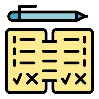 Study materials icon vector flat