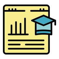 Web learning icon vector flat