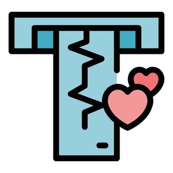 Cardiogram icon vector flat