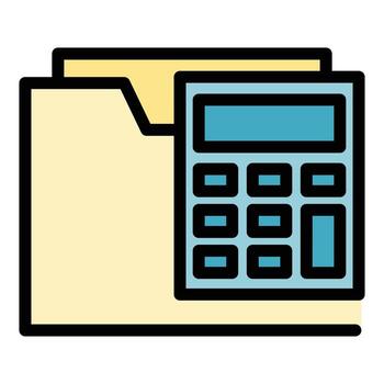datos calculadora icono vector plano