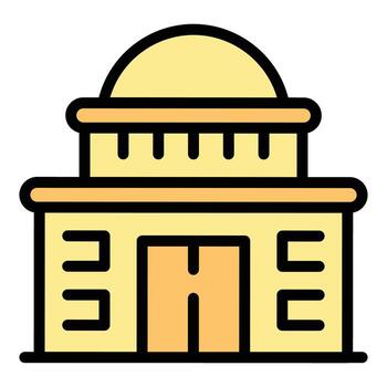 Election building icon vector flat