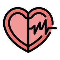 Healthy heart icon vector flat