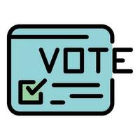 Election list icon vector flat