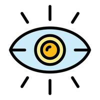 Idea eye icon vector flat
