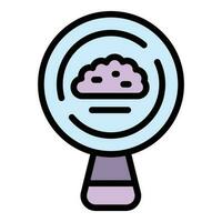 Search data cloud icon vector flat