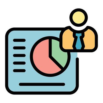 Voting statistic icon vector flat