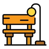 Park seat icon vector flat